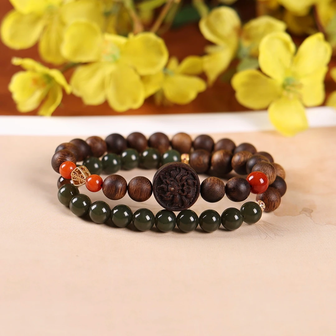 揽香集 沉香【揽香集】越南芽庄帝王紫棋楠0.8双圈-凤九设计款