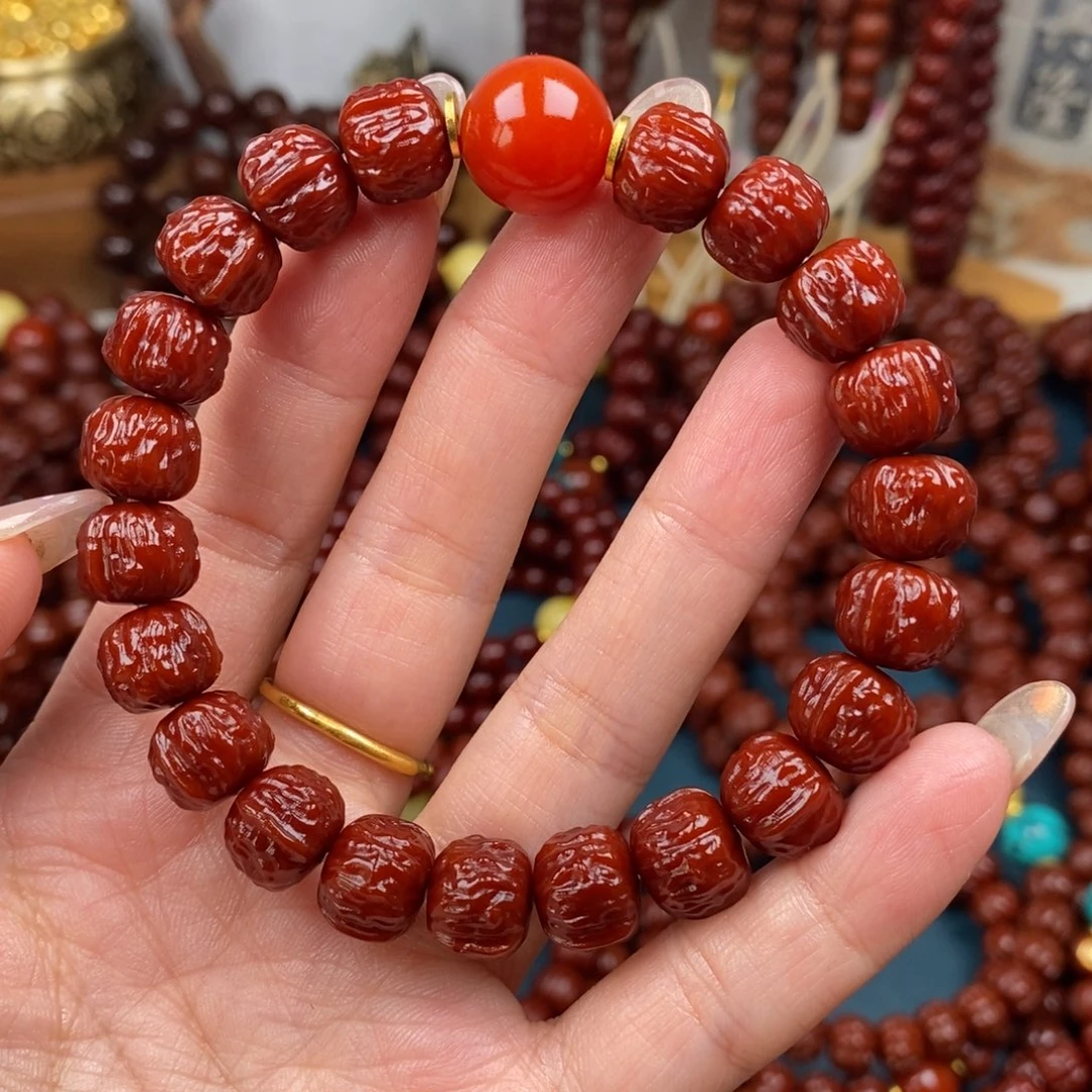 手串猴头核桃蛤蟆12+红