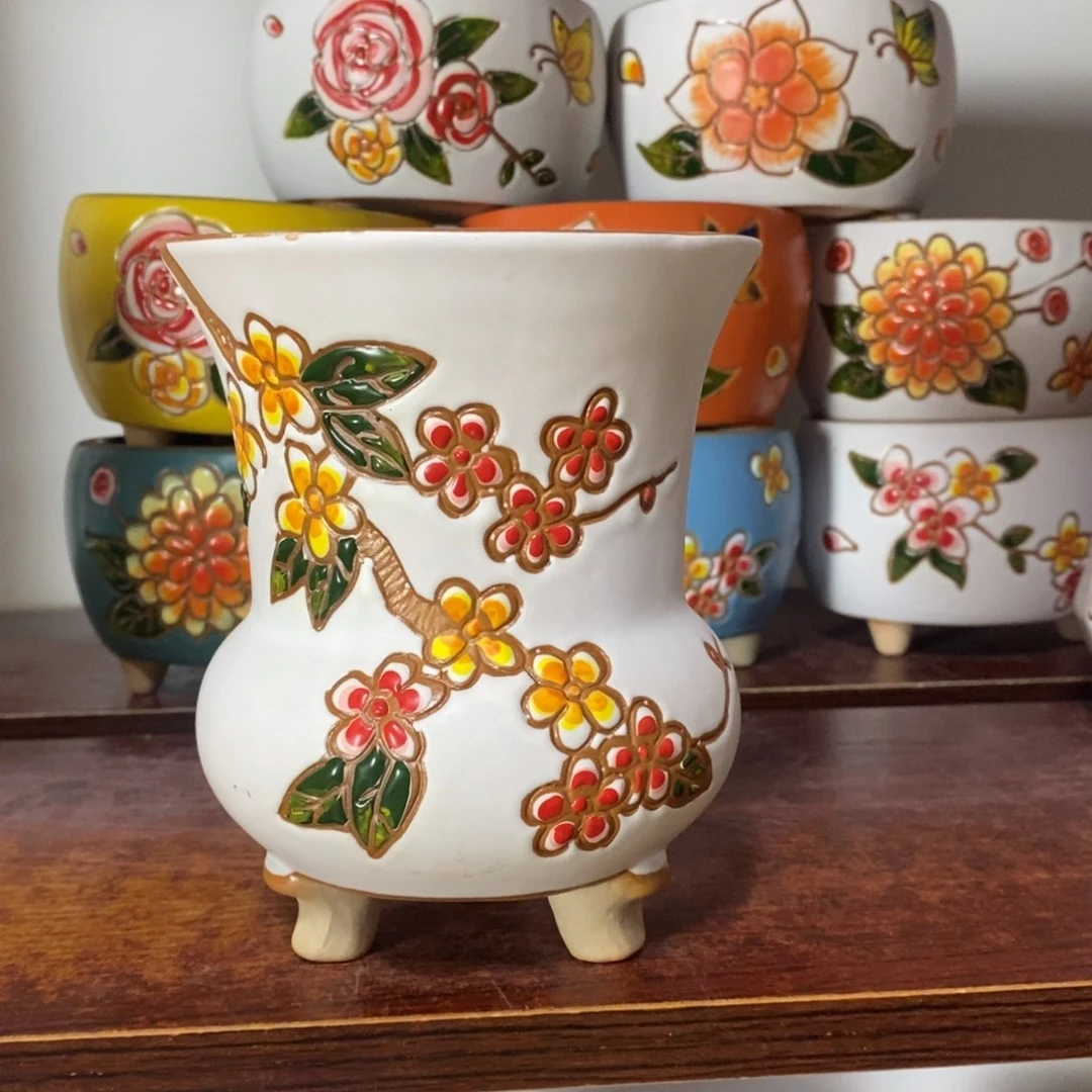 红陶韩式多肉植物花盆