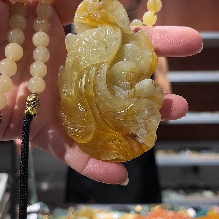 岫玉未镶嵌毛衣链