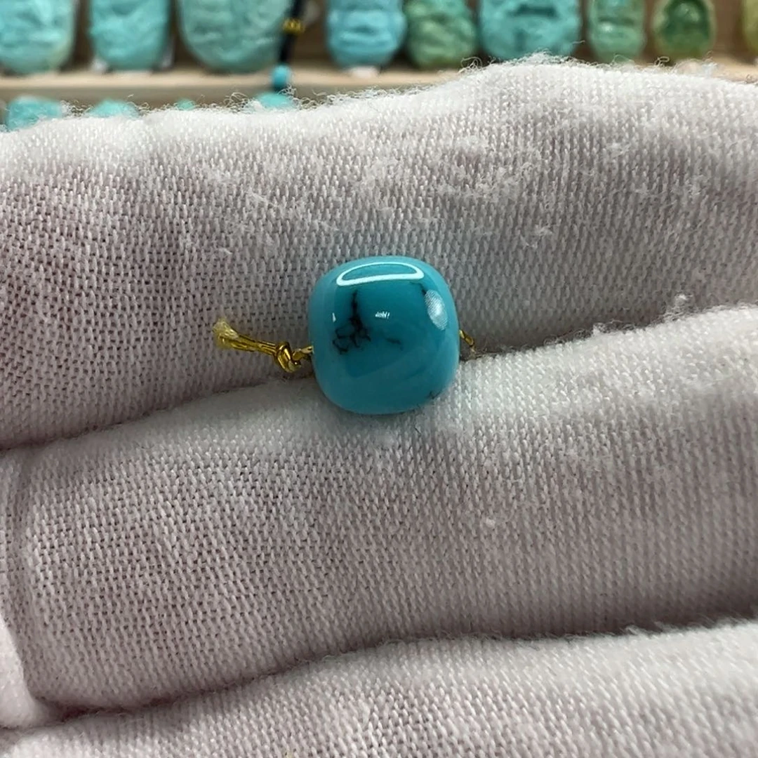 未镶嵌绿松石老型珠8.4x7.7mm