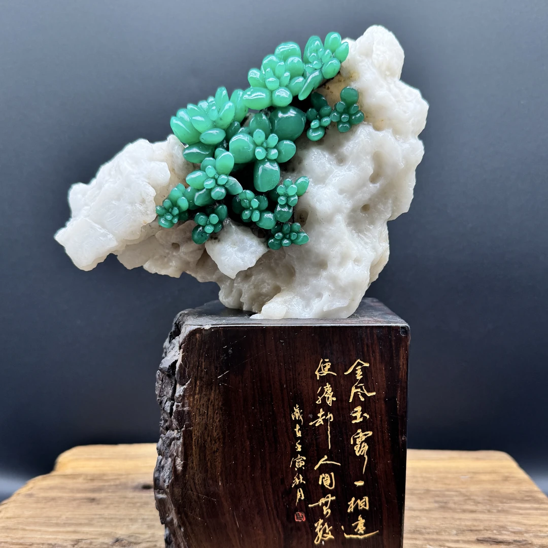 精品雅安绿大尺寸摆件!