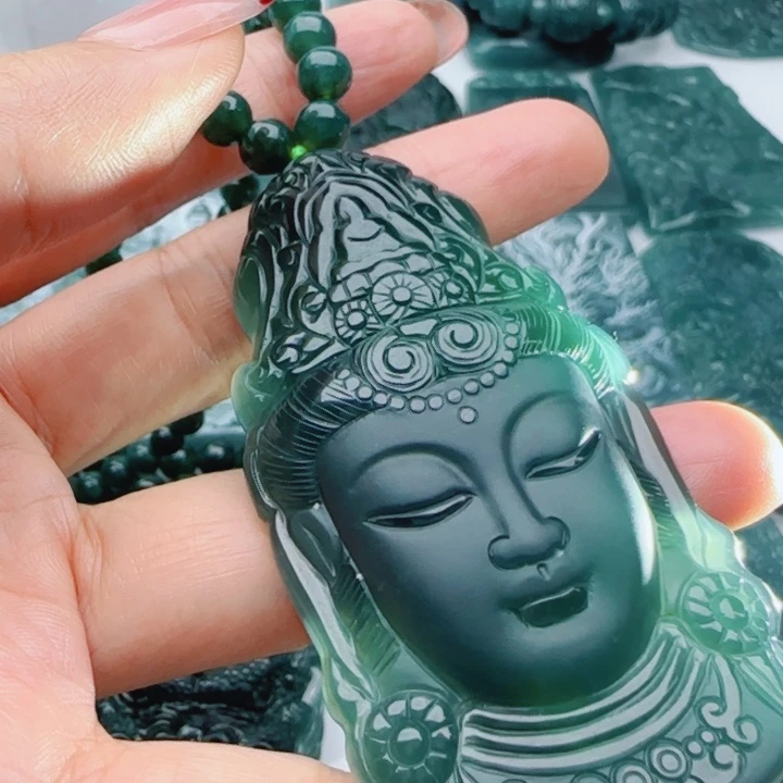 翡翠未镶嵌颈饰多样性发货天然A货翡翠