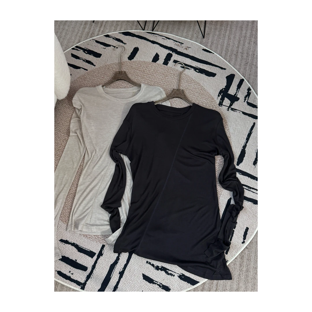 S.X 2025春夏新款设计感简约修身长袖上衣