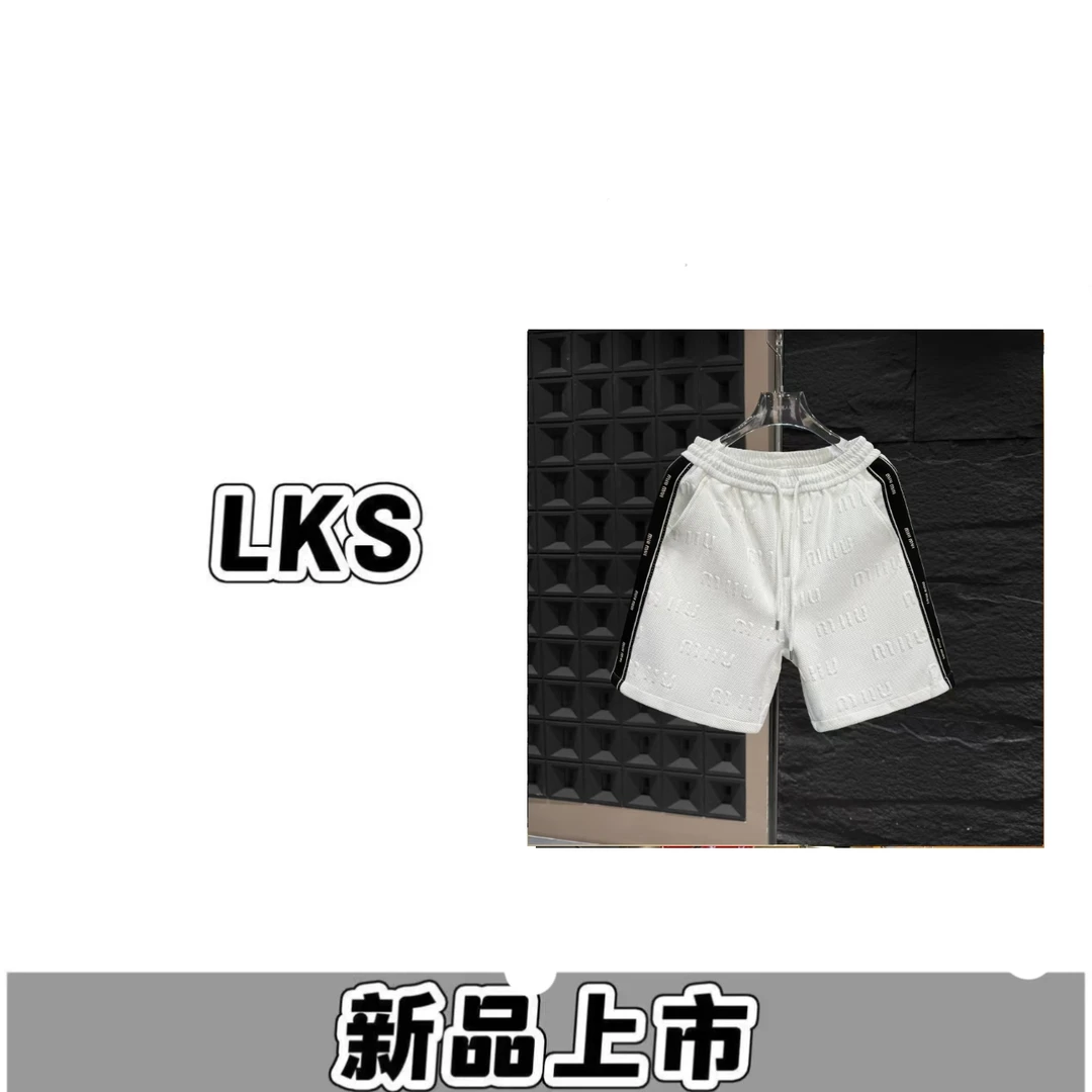 莲姐-D298-2025夏季新款奢潮重工刺绣百搭男士短裤