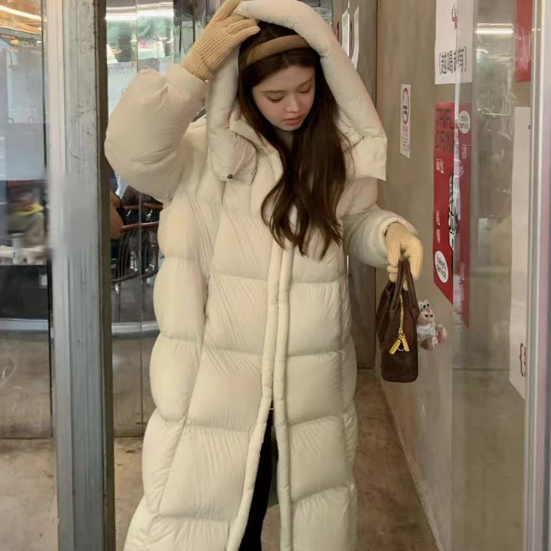 七姐的店 小个子高奢连帽长款 鹅绒服