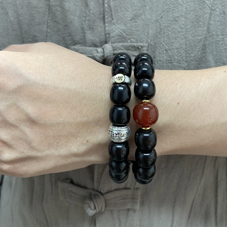 十二生肖 1.2尺寸溏心老料老型桶珠菩提双圈手串男款赠盘玩袋