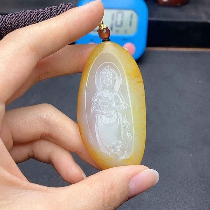 和田玉挂件未镶嵌深*N