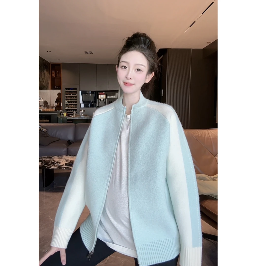 FAND品牌【LP】秋冬情侣装加厚保暖宽松圆领开衫外套毛衣针织衫