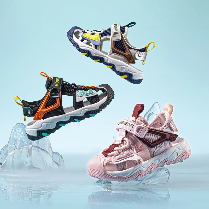 哈比熊童鞋男童夏季包头防滑减震防踢防撞儿童凉鞋运动鞋沙滩鞋