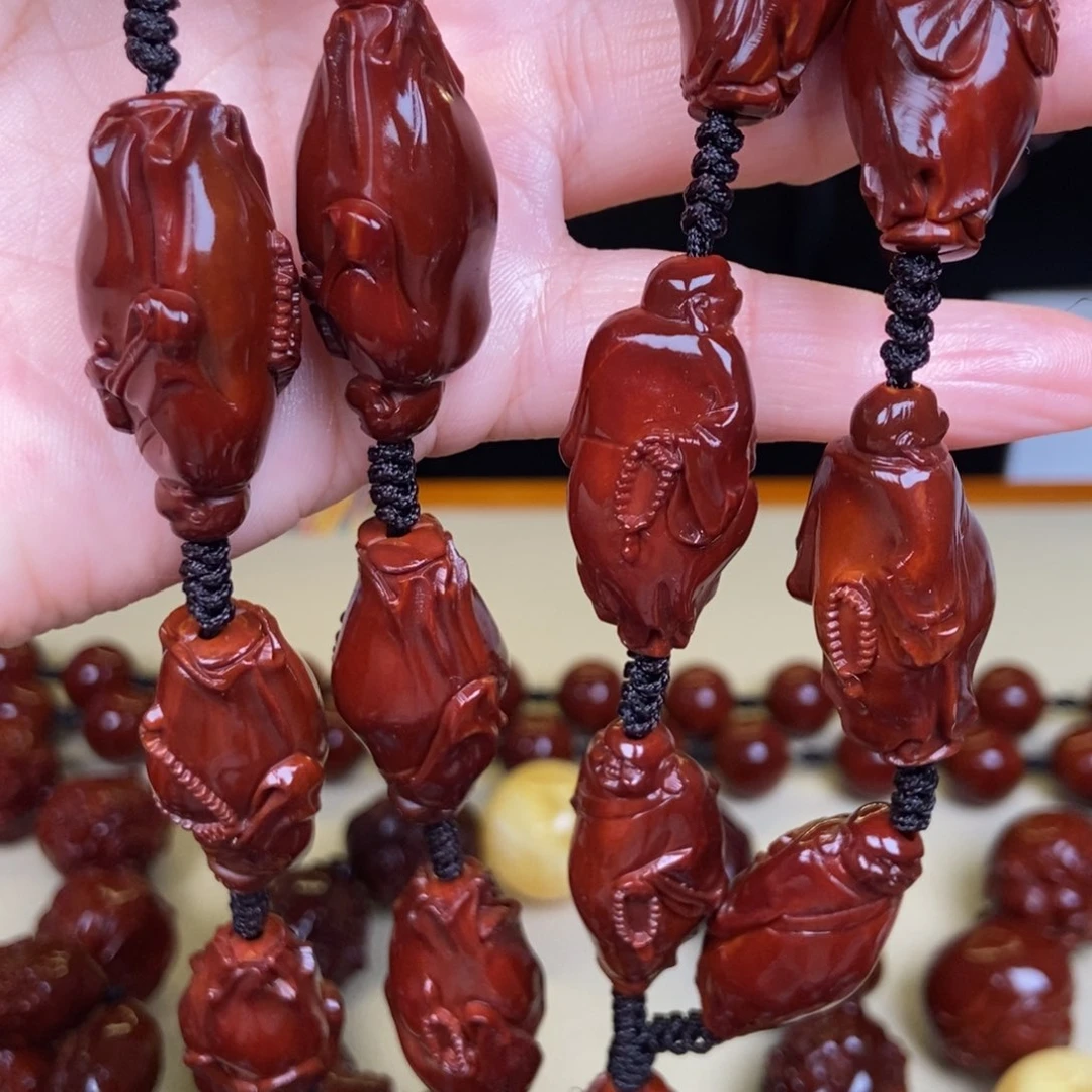 橄榄核吊坠众***醒弥勒脖挂