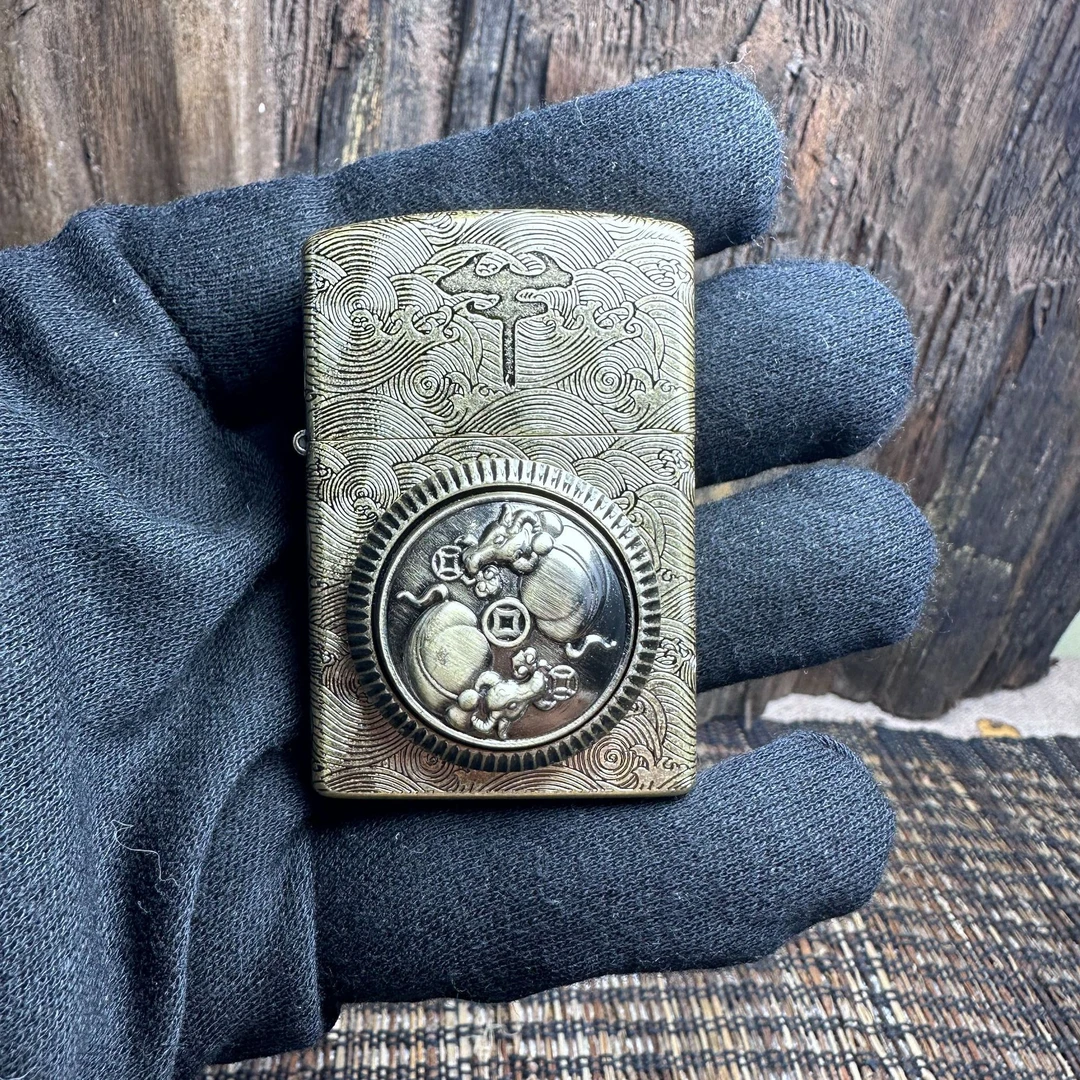 LYZ-32224 佐罗牛转乾坤金 煤油打火机经典创意【单机不带油】