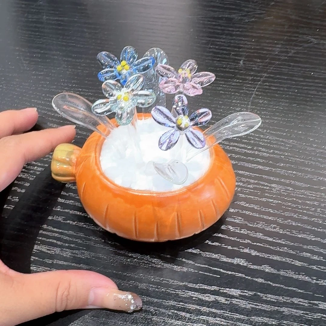 琉璃手工艺品淄博非遗手做琉璃花20