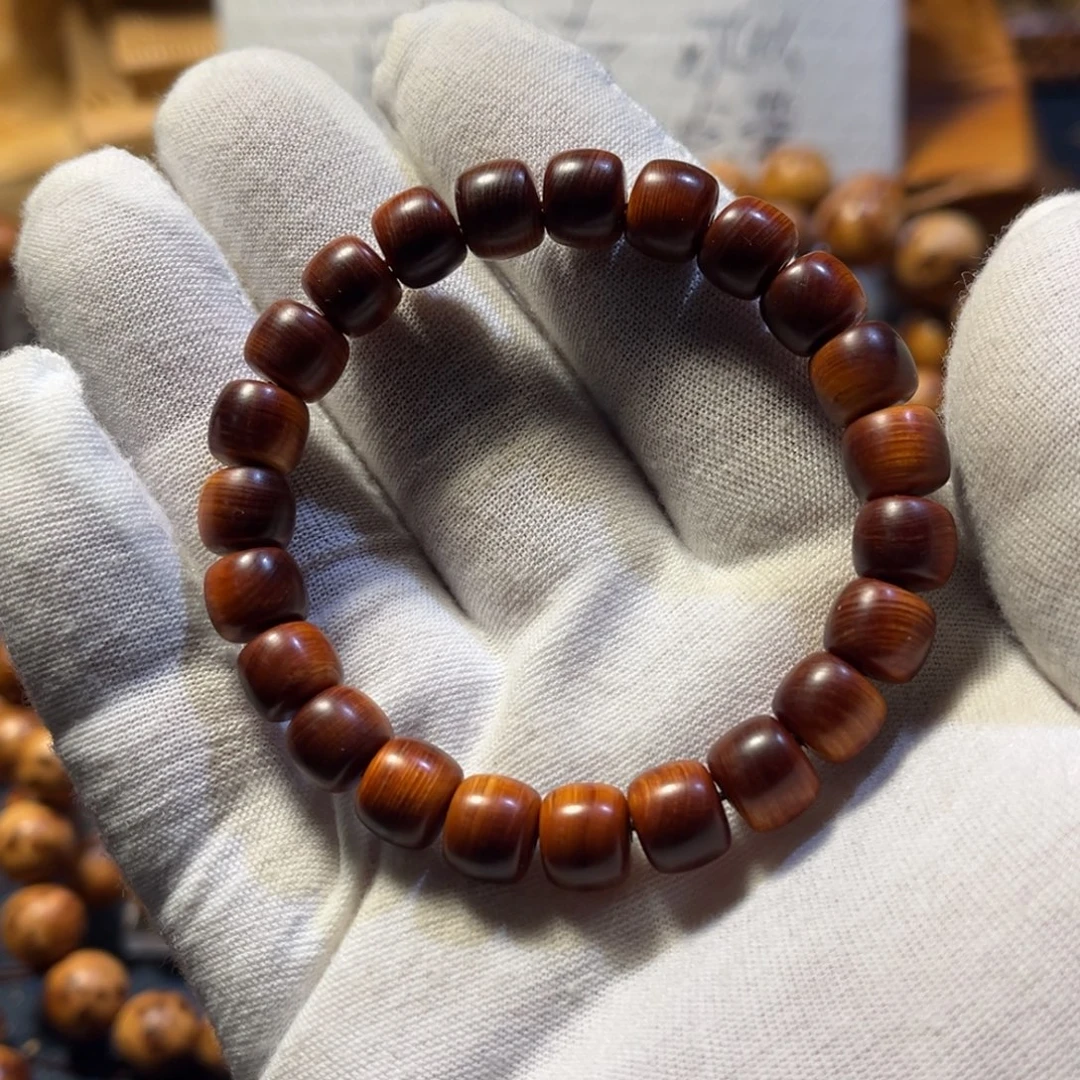 柏木（崖柏）手串/手链8*9直切黑油老形精品