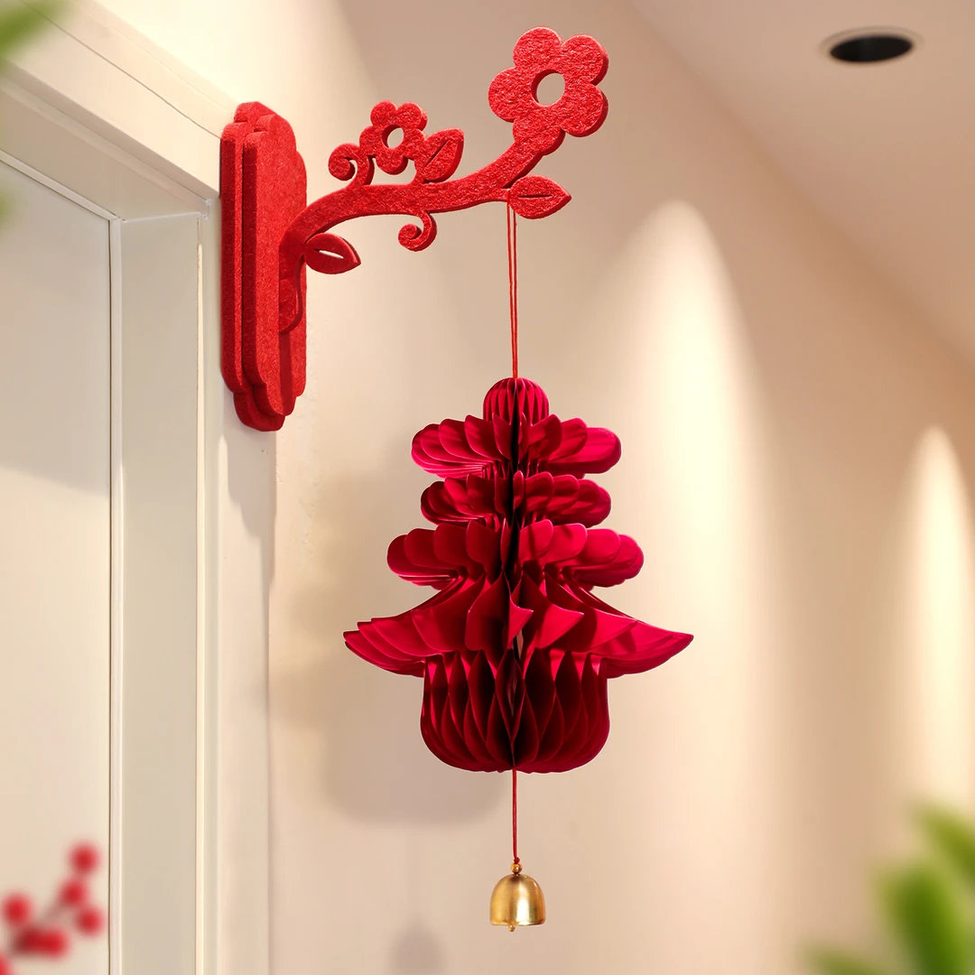 2026新年装饰品春字灯笼挂饰马年房门壁挂门口氛围布置蜂窝挂件