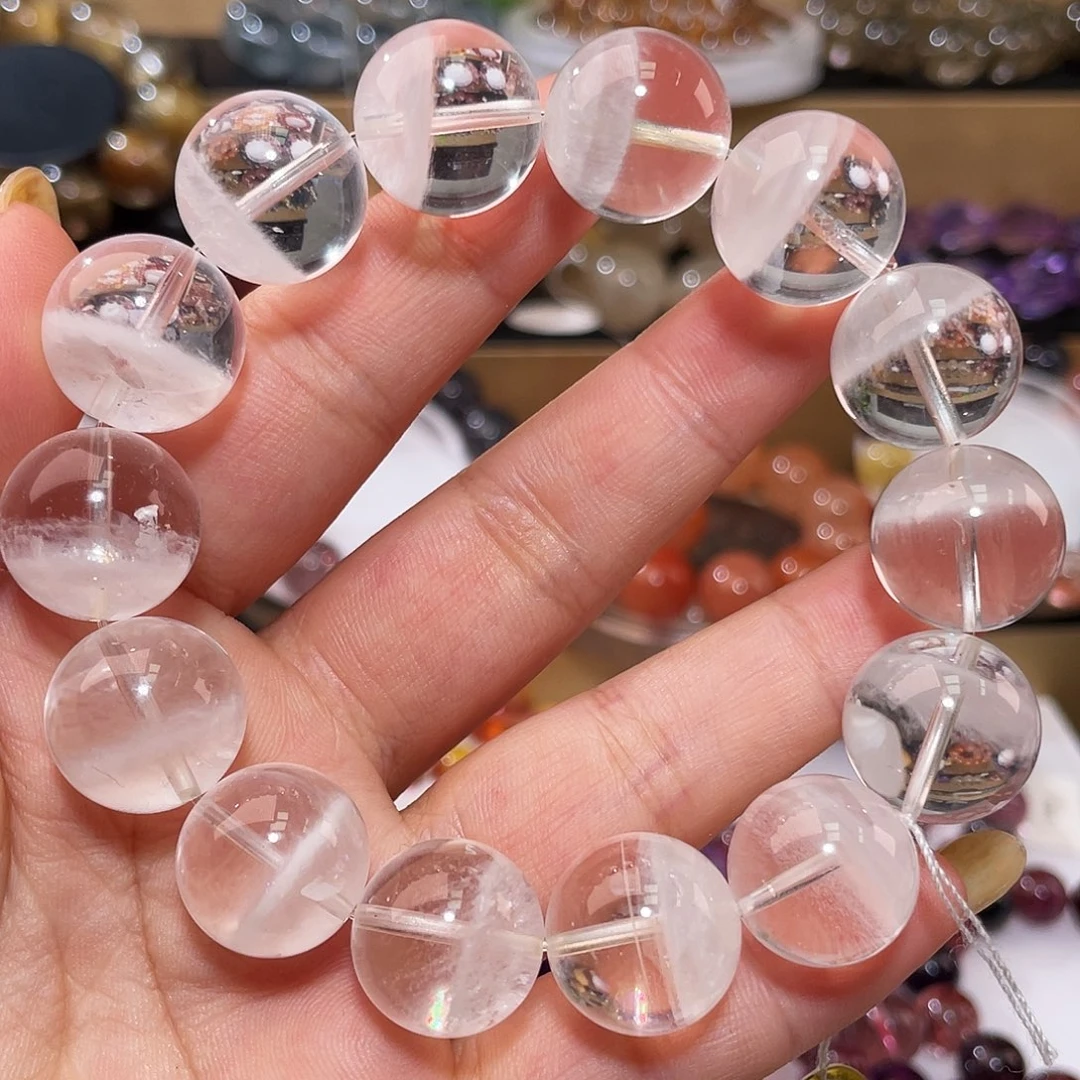 手链水晶未镶嵌白幽灵聚宝盆手链16