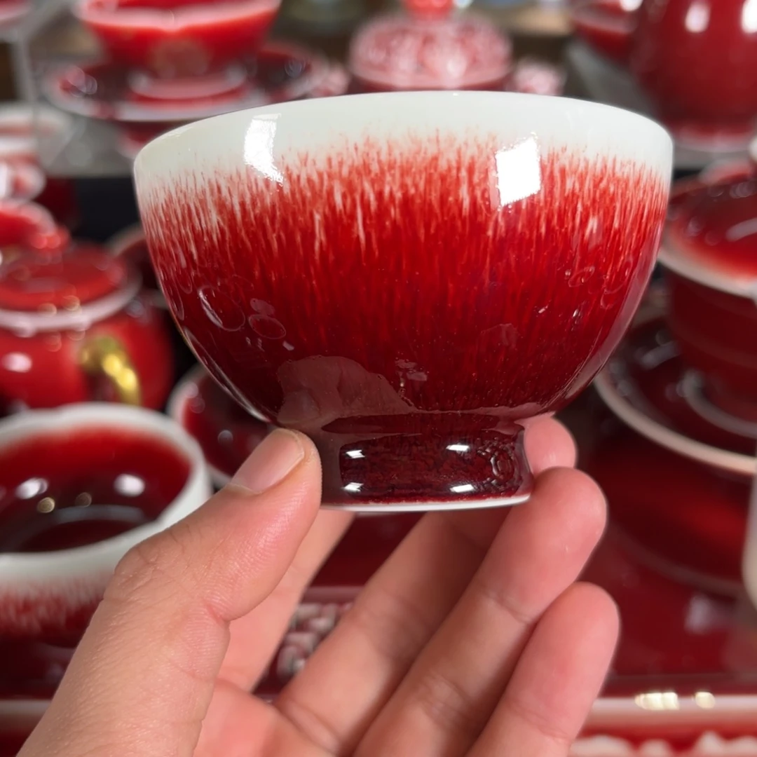 景德镇原矿朗红杯