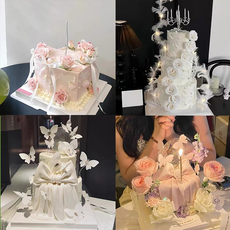 高级网红定制女神双层鲜花生日蛋糕深圳广州北京上海全国同城配送