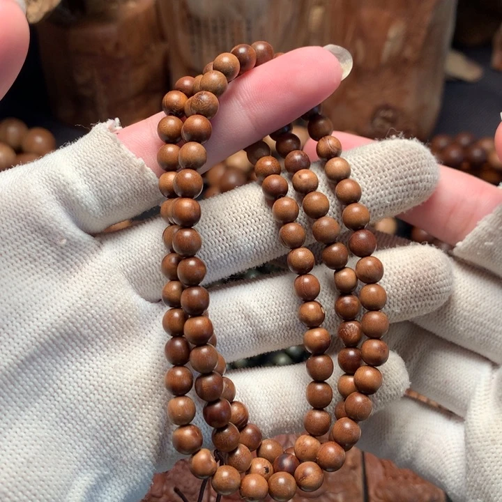 檀香木手串/手链老山檀香瑕疵0.6*108