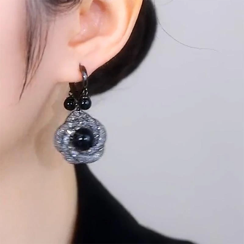 925银耳饰 轻奢防过敏025年新款醉美人耳环爱心耳扣波西米亚风耳