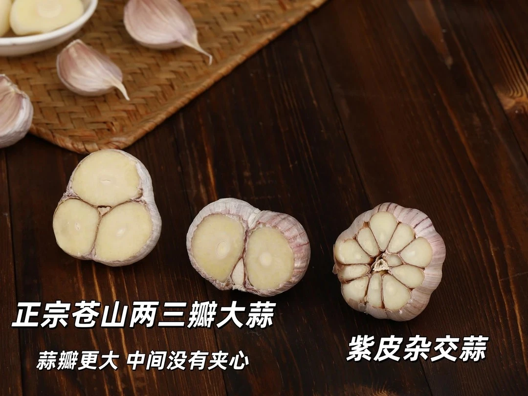 2025年新蒜苍山两三瓣大蒜干蒜1斤3斤老品种正宗白皮蒜瓣大粘辣