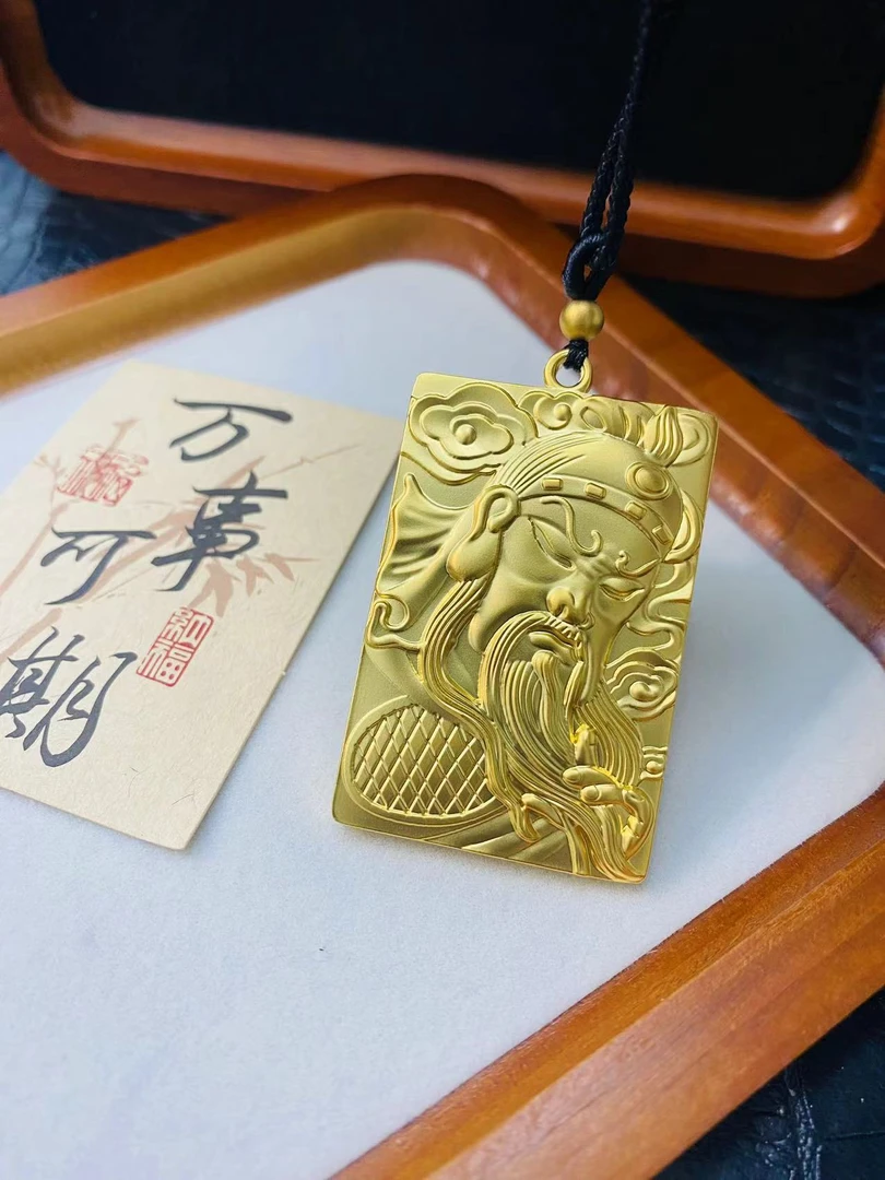 合金吊坠 关公关关难过关关过大气男生吊坠重工实心双面观音牌