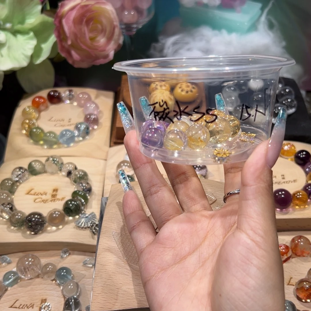 烟晶手链银S925镶嵌@***S