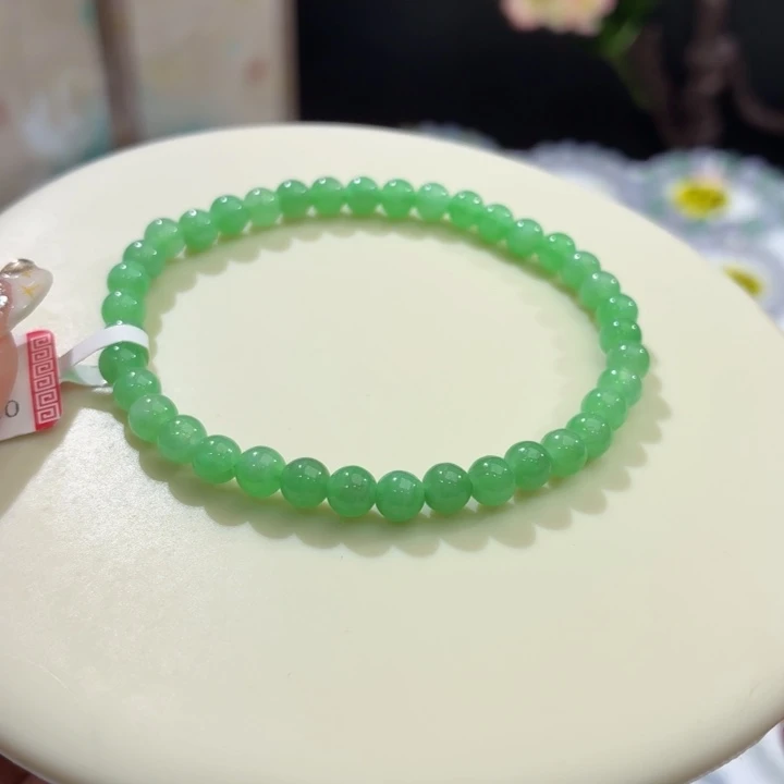 翡翠未镶嵌手链冰胶甜阳绿卡4.9