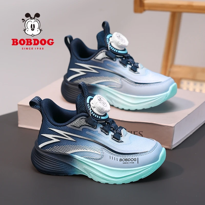 巴布豆2025秋季新款男童运动鞋网面透气中大童男孩轻便跑步鞋软底