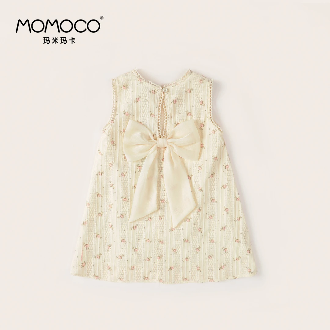 MOMOCO女童甜美背心碎花连衣裙77680470010