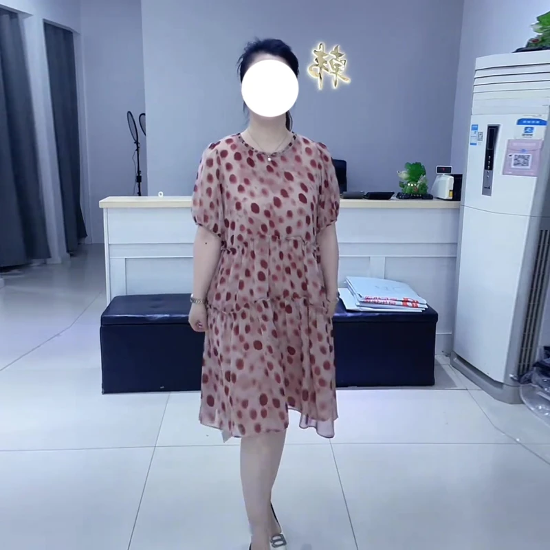 韩系小香风高级感减龄修身短裙女2025年夏季新款设计感波点连衣裙