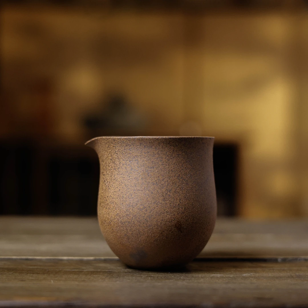 【小田甄陶】老岩泥流水公杯240ml，无描银（灰念0502）