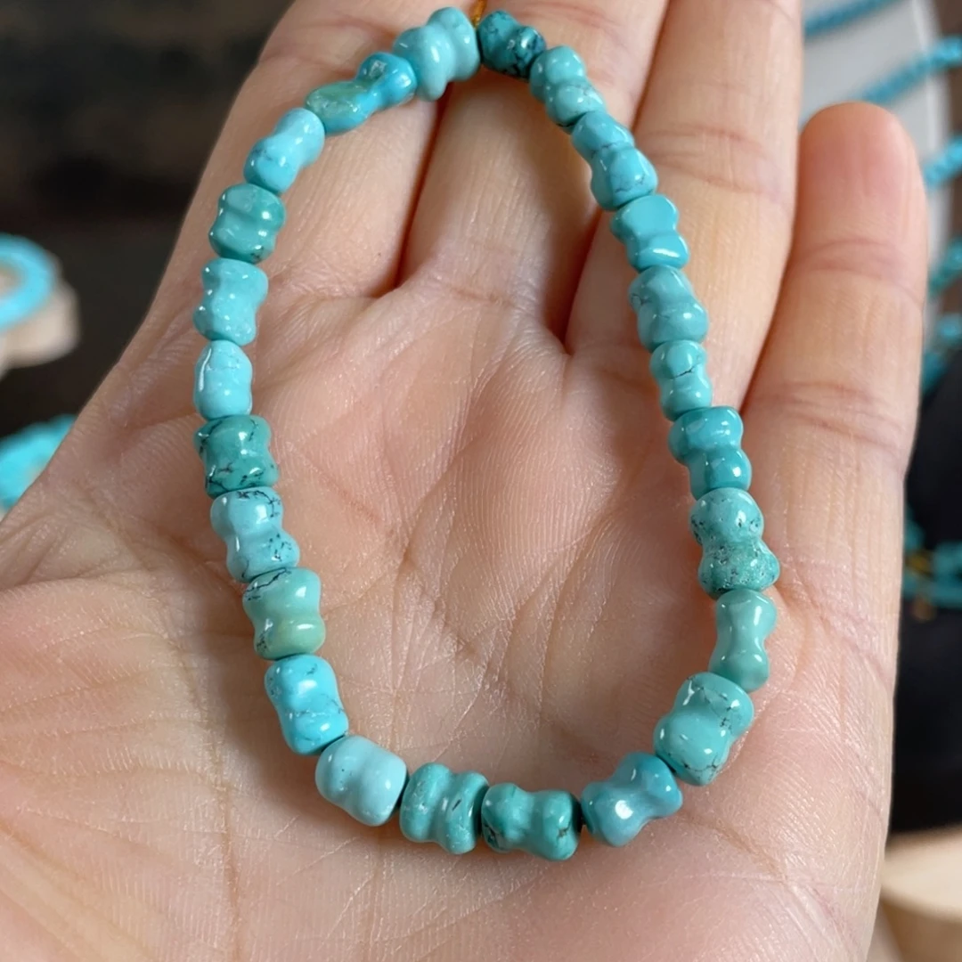 绿松石未镶嵌套链竹节手串