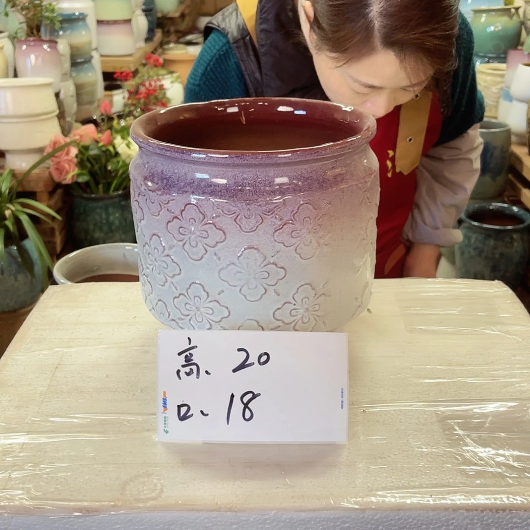 紫砂花盆高度20口径18