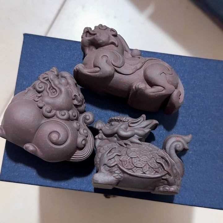 紫砂茶宠川**竹雕塑瑕疵茶宠