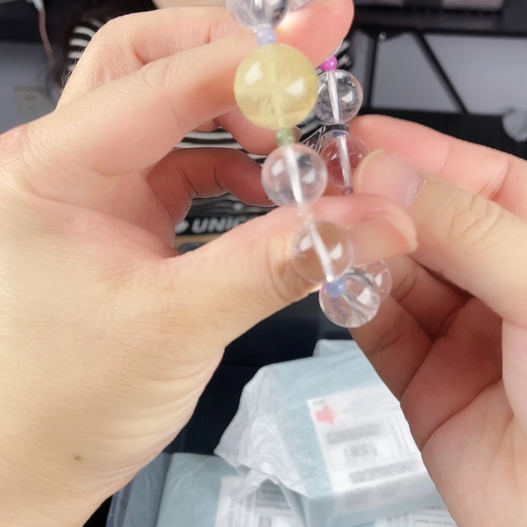 银S925镀金镶嵌手串水晶