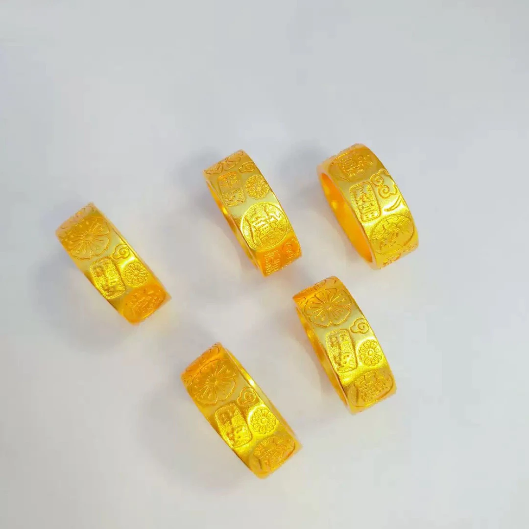 合金戒指 独家款 火烧宽8m吉言戒 开口