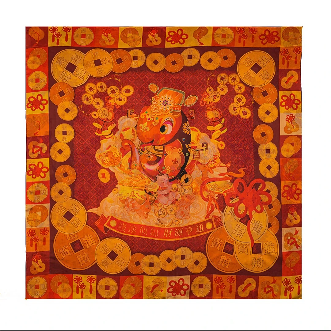 【70方巾 吉祥蛇宝】秋冬香韵纱提花镂空气质时尚双面印花女