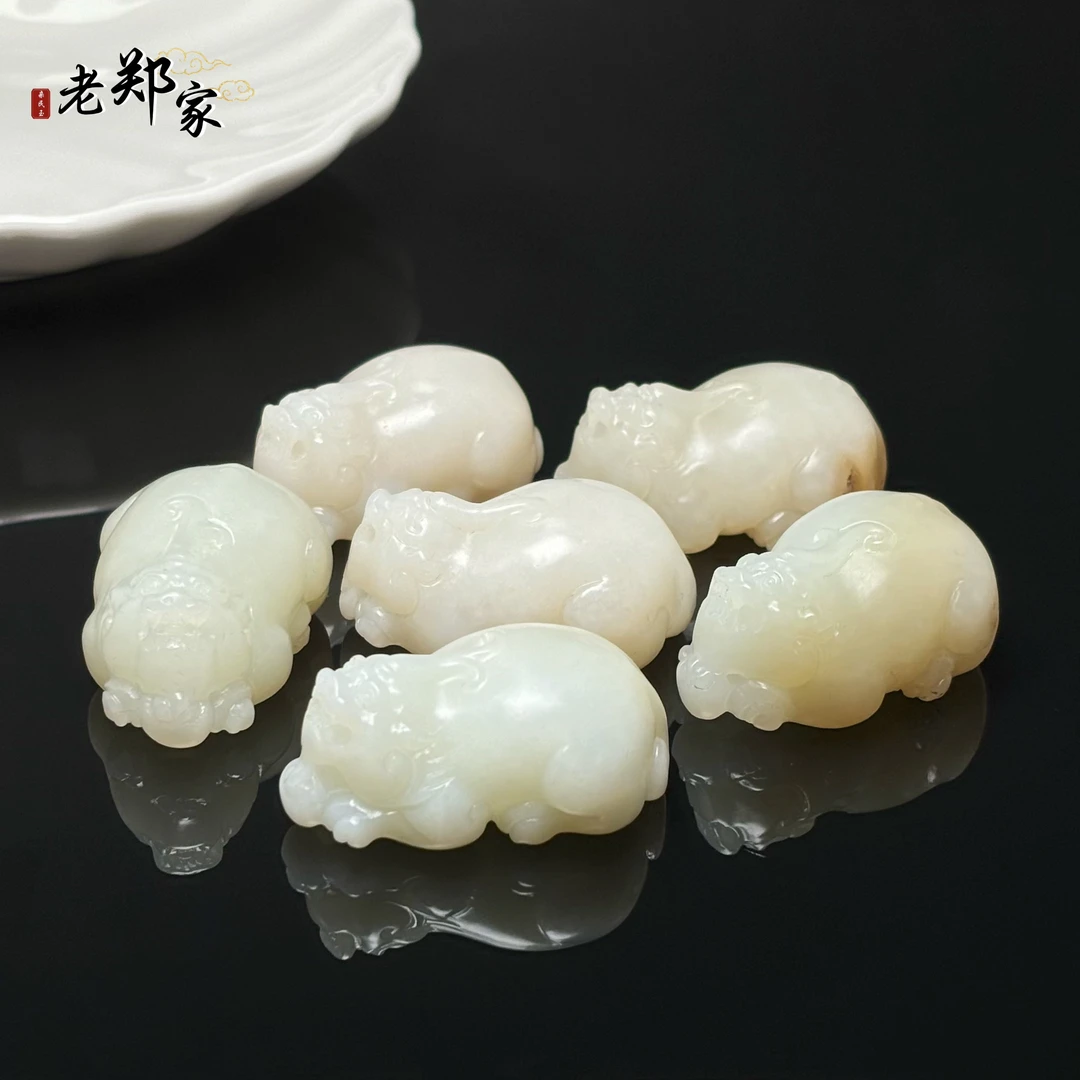 【老郑家】和田玉貔貅挂件 1855 多样性发一件 约43*27*17mm