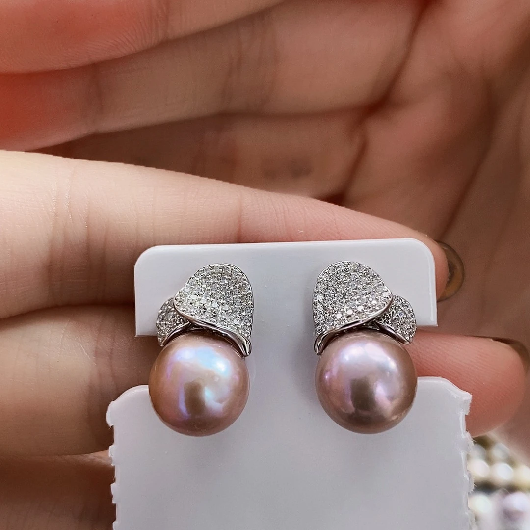 未镶嵌特价极光耳饰淡水珍珠