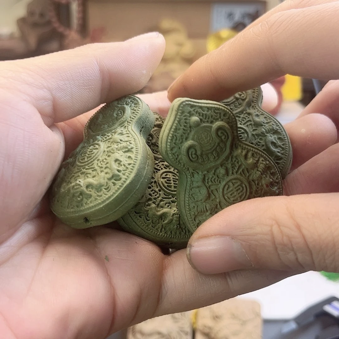 泥塑茉莉香方道家福禄寿微瑕