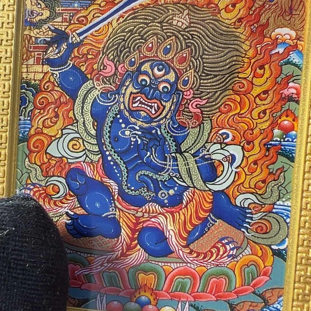 吊坠热贡唐卡不动尊