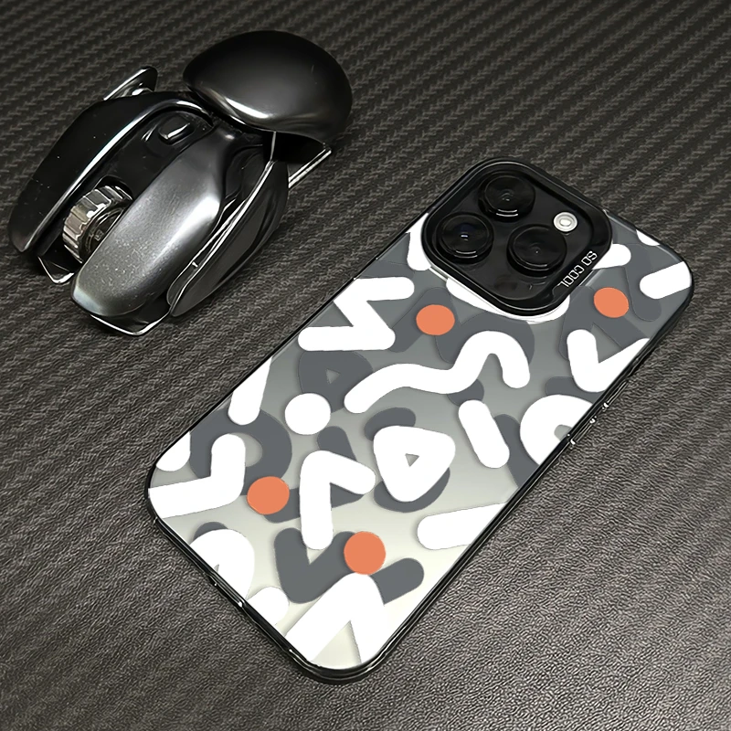 涂鸦符号苹果16pro手机壳iphone15/14promax磨砂13高级12适用创意