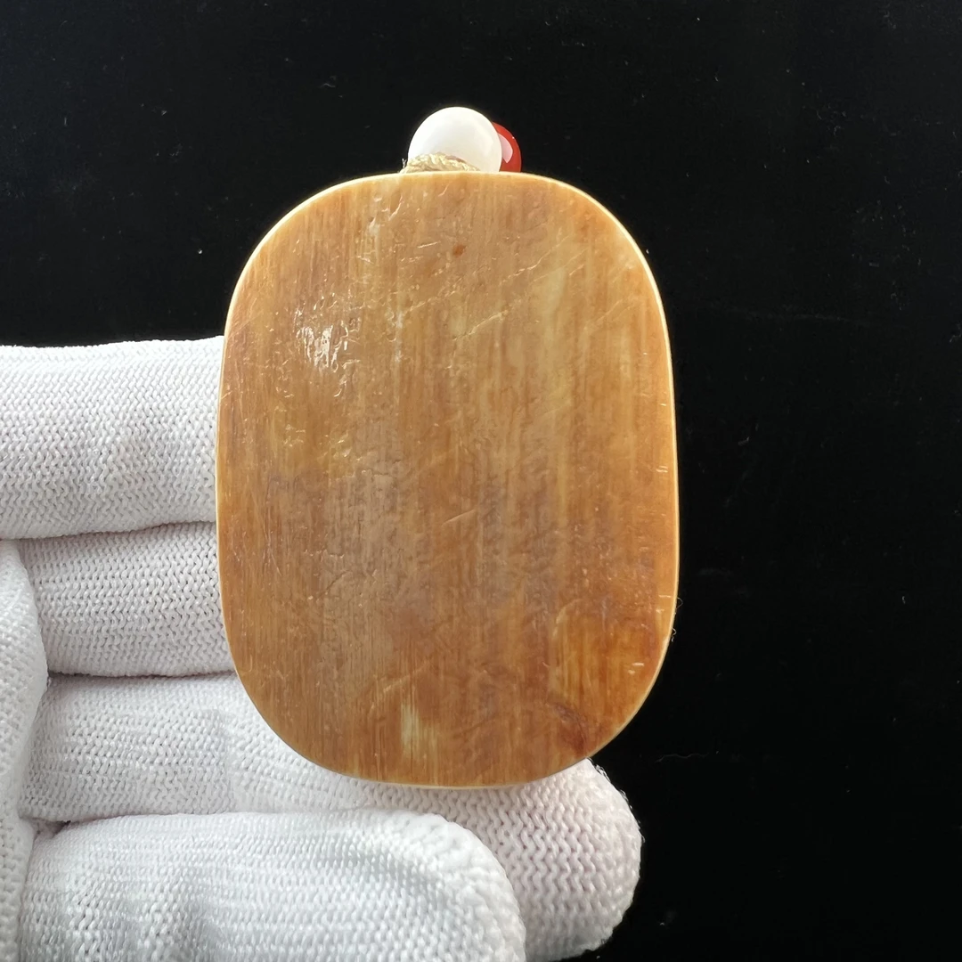 P4434天然猛犸牙金皮肥皂 无事牌37*48*24mm支持鉴定 假一罚四