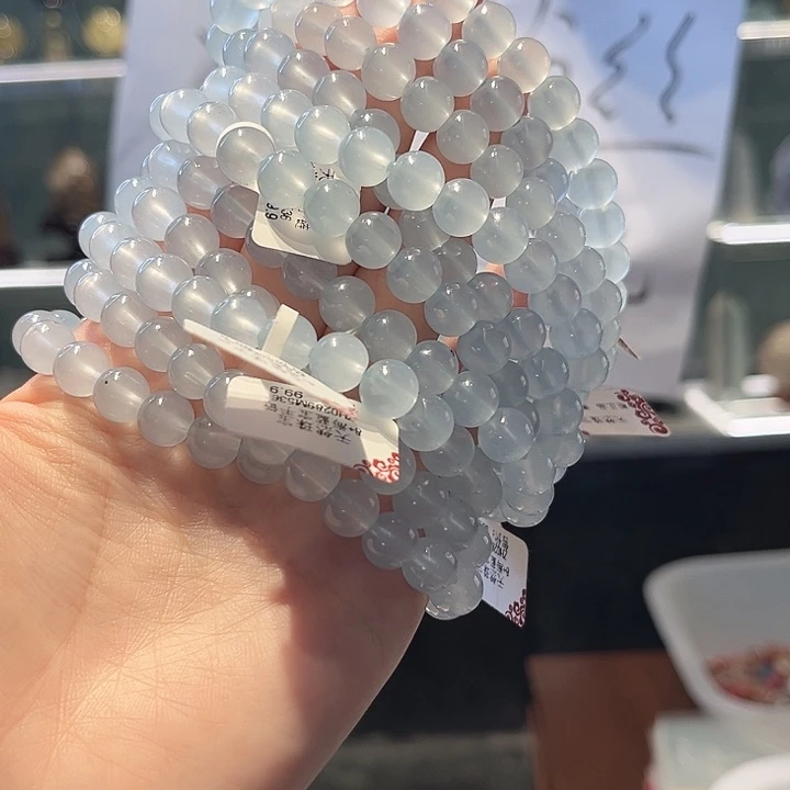 水晶手链未镶嵌海蓝宝臻水晶