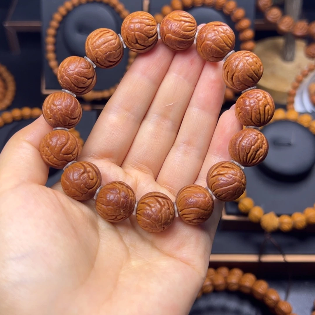 手串桃核龙鳞仿古17