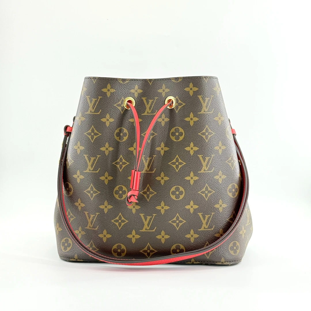 99新 LouisVuitton/路易威登 老花红水桶单肩包BE4260（1866）