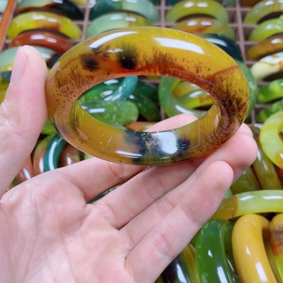 讨***盆蛇纹石玉未镶嵌手镯