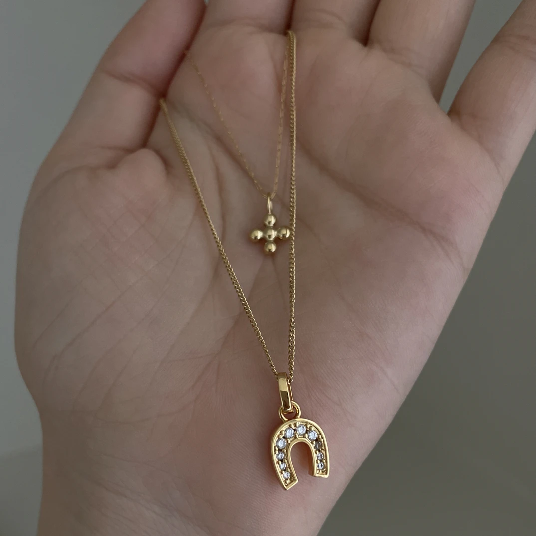 钛钢项链 美哭的项链可叠戴搭配十字马蹄不掉色