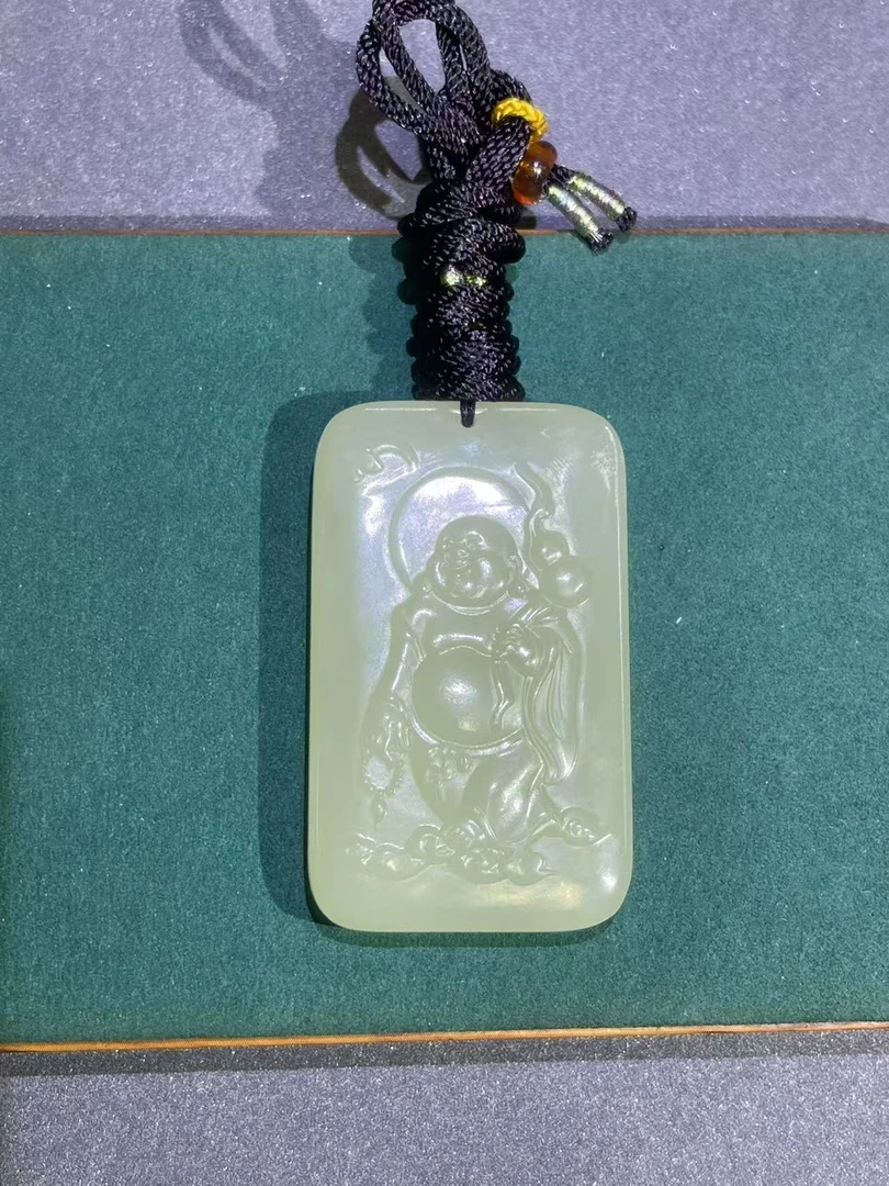 a3761绿色方牌吊坠项链多样发